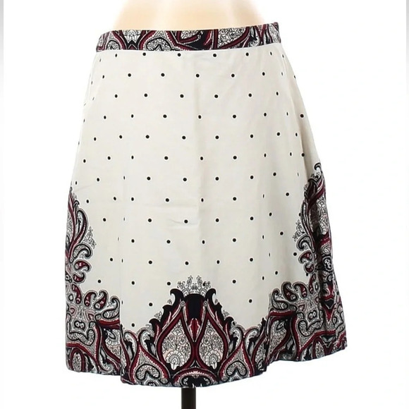 Anthropologie Holding Horses Adele Polka Dot Paisley Skirt Size 6 S Small - Picture 3 of 6